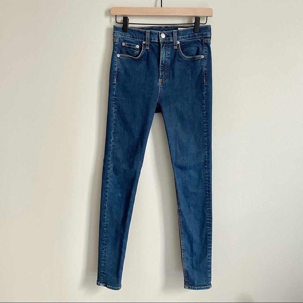 rag & bone Stonewash High Rise Ankle Skinny Jeans